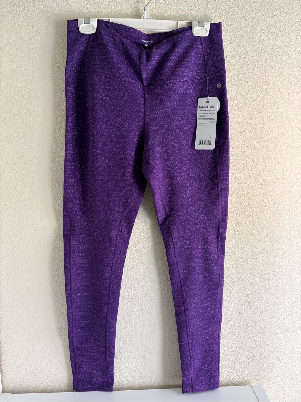Layer 8 Purple Textured Leggings